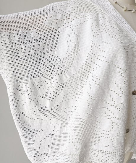 【Seek an nur】Vintage cotton crochet shirt