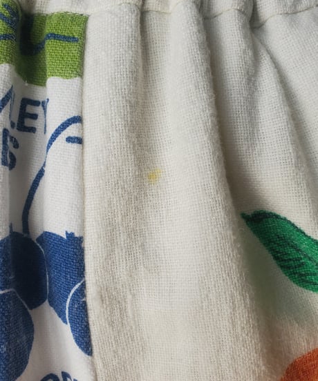 【curoam】Vintage Tea Towel Half Pants