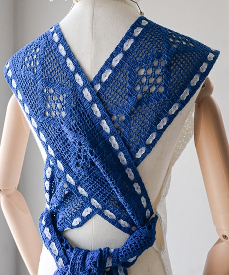 【Seek an nur】Vintage cotton crochet vest