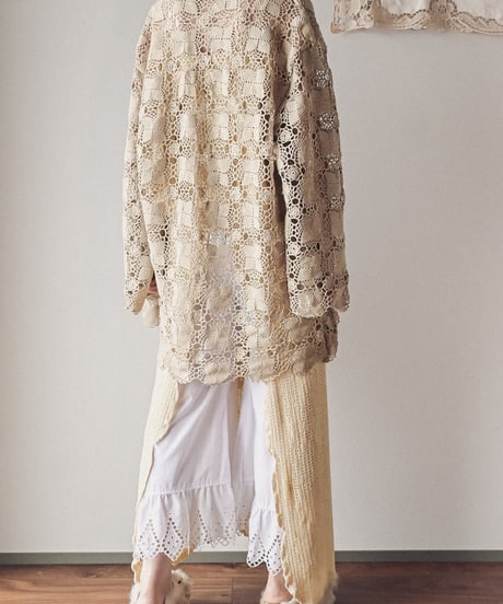 【Seek an nur】Vintage crochet over jacket