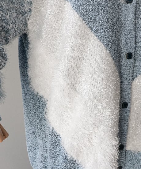 【Seek an nur】Euro Shaggy Knit Cardigan
