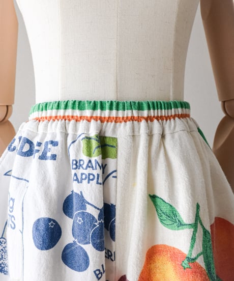 【curoam】Vintage Tea Towel Half Pants