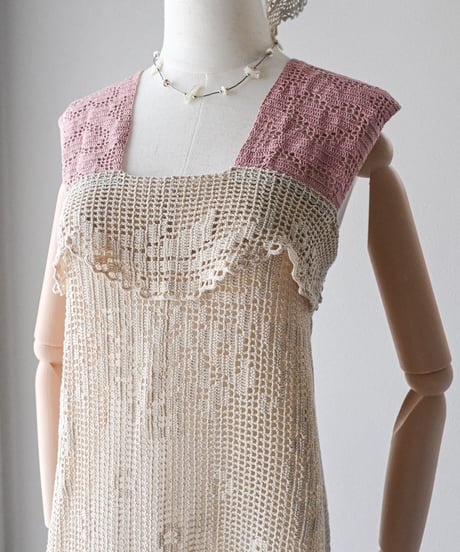 【Seek an nur】Vintage cotton crochet dress