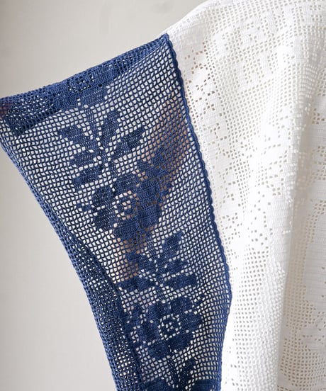 【Seek an nur】Vintage cotton crochet shirt