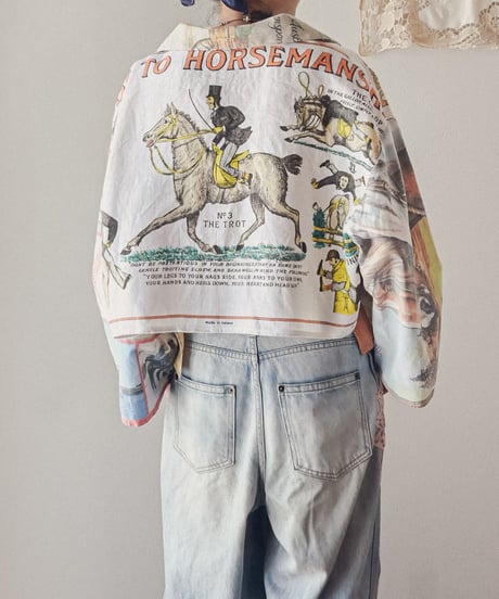 【curoam】Vintage Tea Towel Over Shirt