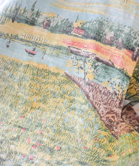 【curoam】Vintage Tea Towel Over Shirt