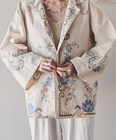 【Seek an nur】Vintage embroidered over jacket