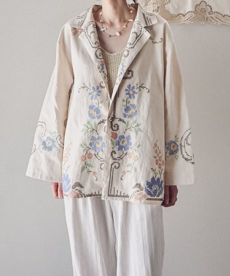 【Seek an nur】Vintage embroidered over jacket