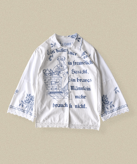 【Seek an nur】Vintage embroidered over shirt