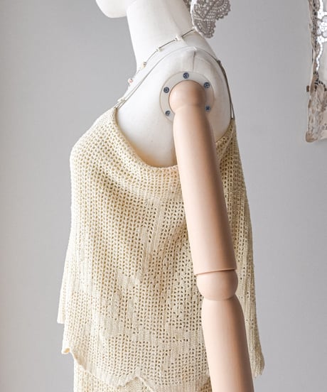 【Seek an nur】Vintage cotton crochet dress