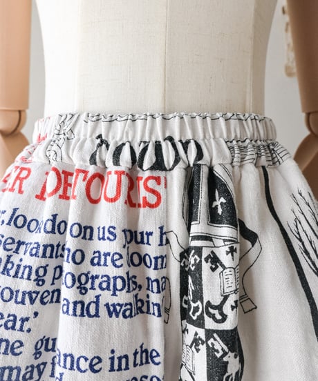 【curoam】Vintage Tea Towel Half Pants