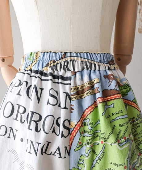 【curoam】Vintage Tea Towel Half Pants