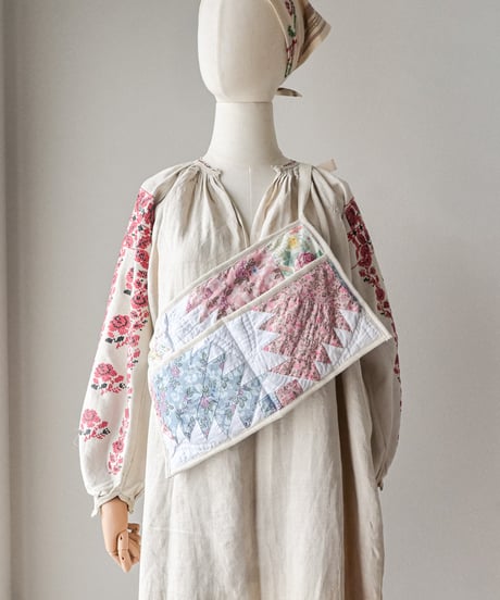 【curoam】Vintage Patchwork Quilted Apron