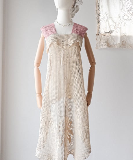 【Seek an nur】Vintage cotton crochet dress