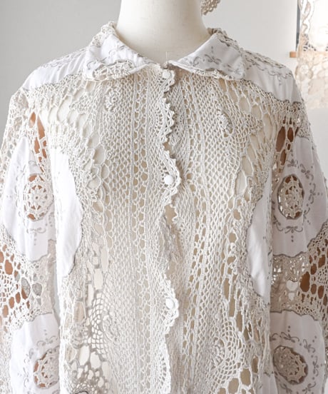 【Seek an nur】Vintage crochet shirt & accessory
