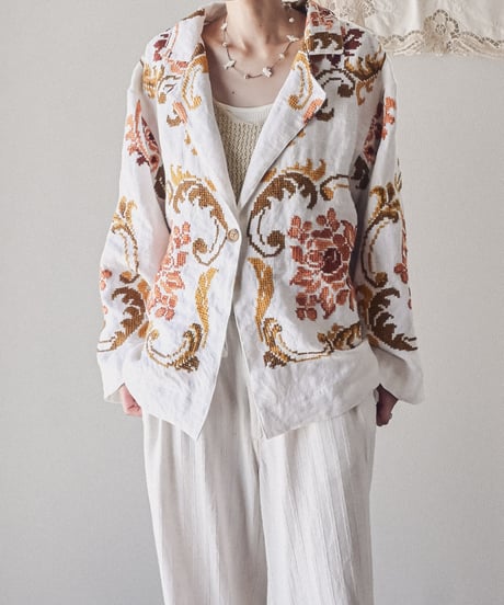 【Seek an nur】Vintage embroidered over jacket