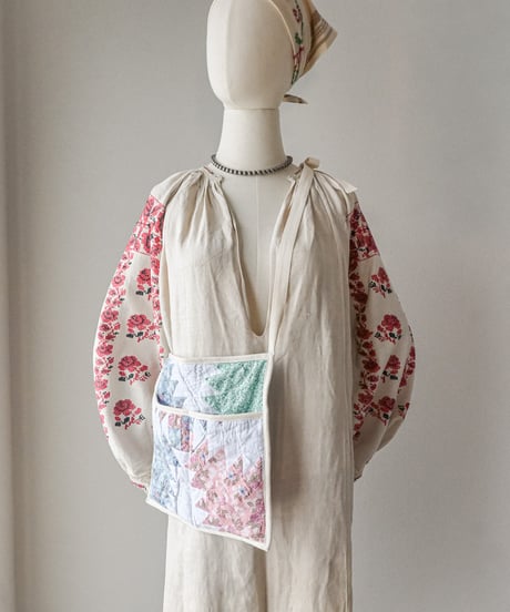 【curoam】Vintage Patchwork Quilted Pochette