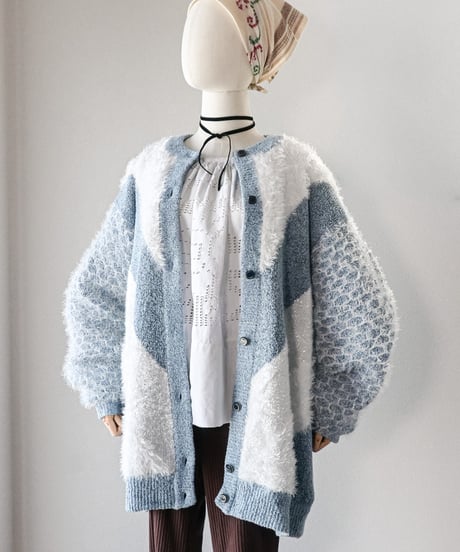 【Seek an nur】Euro Shaggy Knit Cardigan