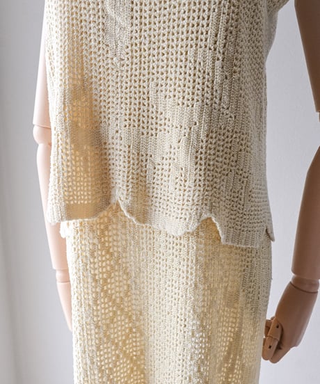 【Seek an nur】Vintage cotton crochet dress