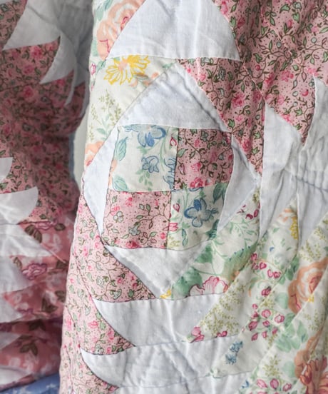 【curoam】Vintage Patchwork Quilted Coat