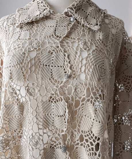 【Seek an nur】Vintage crochet over jacket
