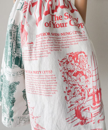 【curoam】Vintage Tea Towel Half Pants