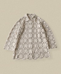 【Seek an nur】Vintage crochet over jacket
