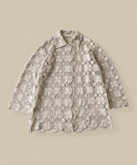 【Seek an nur】Vintage crochet over jacket