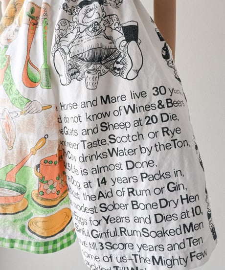 【curoam】Vintage Tea Towel Half Pants