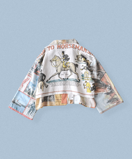 【curoam】Vintage Tea Towel Over Shirt