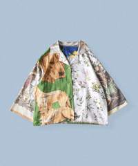 【curoam】Vintage Tea Towel Over Shirt