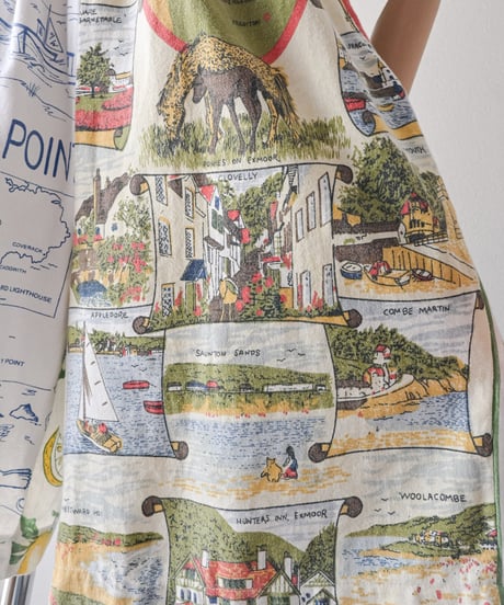 【curoam】Vintage Tea Towel Half Pants
