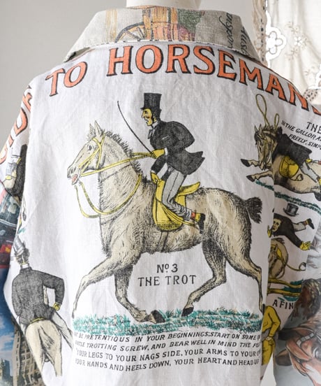 【curoam】Vintage Tea Towel Over Shirt