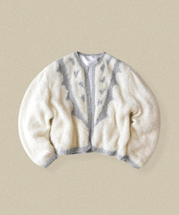 【Seek an nur】Euro Shaggy Knit Cardigan