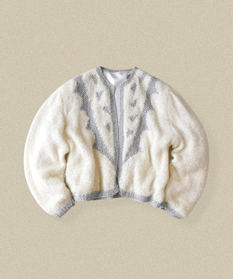 【Seek an nur】Euro Shaggy Knit Cardigan