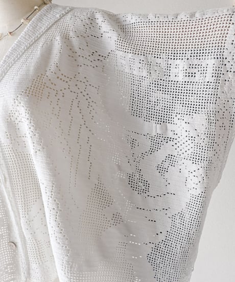 【Seek an nur】Vintage cotton crochet shirt