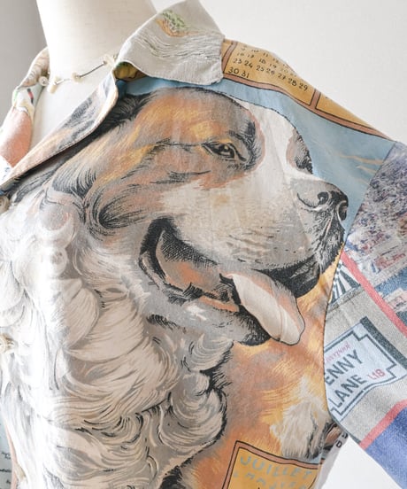 【curoam】Vintage Tea Towel Over Shirt