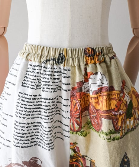 【curoam】Vintage Tea Towel Half Pants