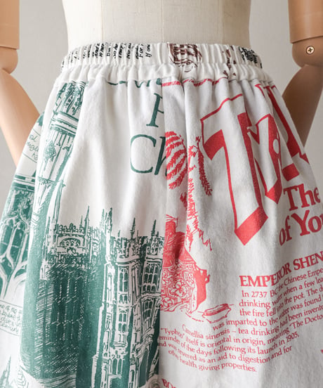 【curoam】Vintage Tea Towel Half Pants