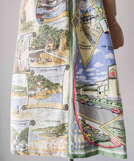 【curoam】Vintage Tea Towel Half Pants