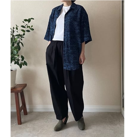藍色染めシャツ/ Indigo shirt