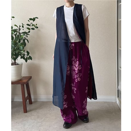 紗のジレ/ Sheer Gilet