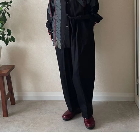 裾柄・綿コクーンパンツ  Cocoon pants/Kimono-cloth hem lining