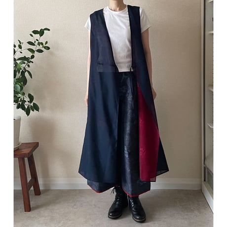 紗のジレ/ Sheer Gilet