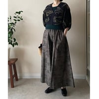 『里山・大島紬フレアパンツ』Oshima Tsumugi Flared Pants