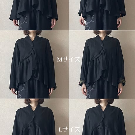 『バックダイヤ・トップス黒』Back-diamond tops