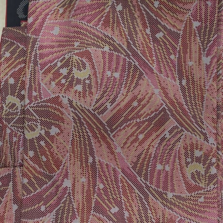 「グラフィカル紬ワイドパン」Wide-Leg Tsumugi Pants with a Graphic Print