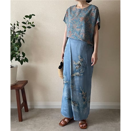染めラップサルエル/ Wrap Sarouel pants