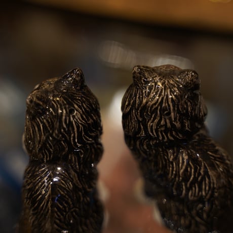 🇬🇧 Vintage Ceramic Cat SALT & PEPPER - イギリスの陶器の塩胡椒入れ