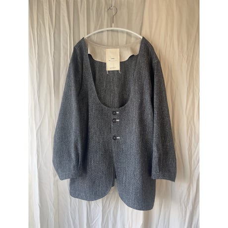 000013.(一点物)/Wool scoop neck jacket